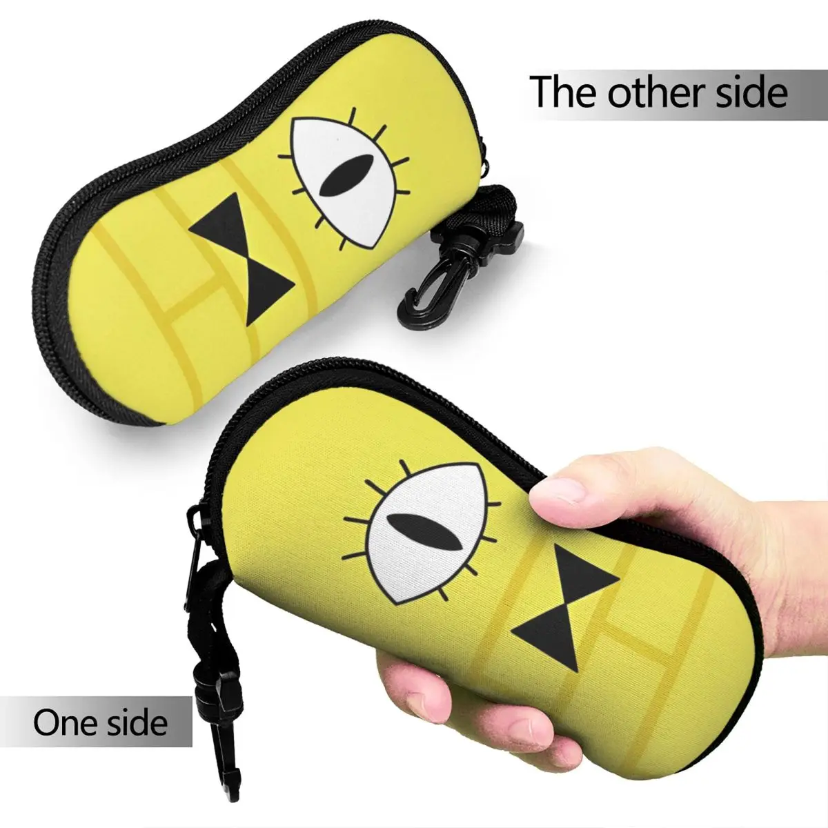 Gravity Falls Bill Cipher Glasses Case Men Women Fashion Zipper Sunglasses Protector Gift Eyewear Container