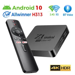 Originale Z1 Mini ATV Smart TV Box Android 10 Allwinner H313 2GB 8GB Dual Wifi AndroidTV BT5.0 4K HD Set Top Box lettore multimediale