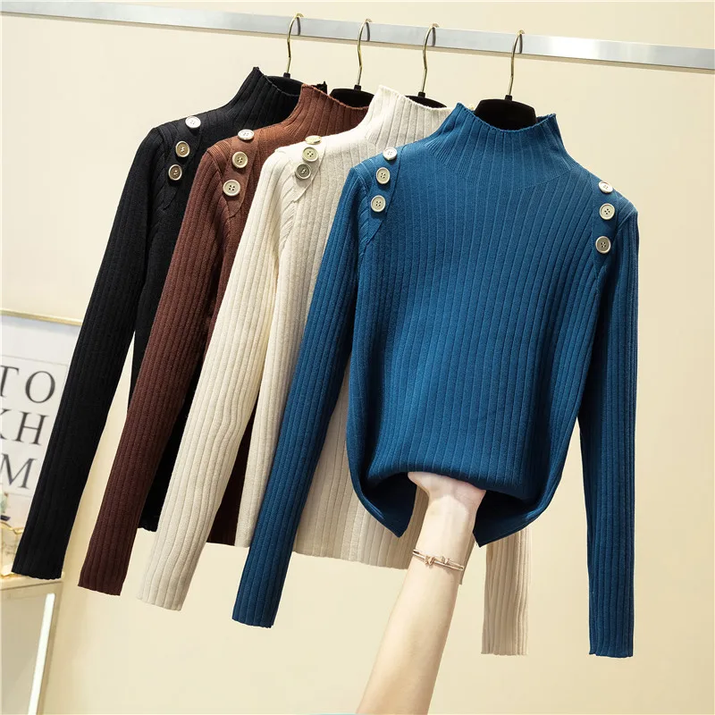 

Cheap wholesale 2021 spring autumn winter new fashion casual warm nice women knitted sweater woman female OL BVy1099