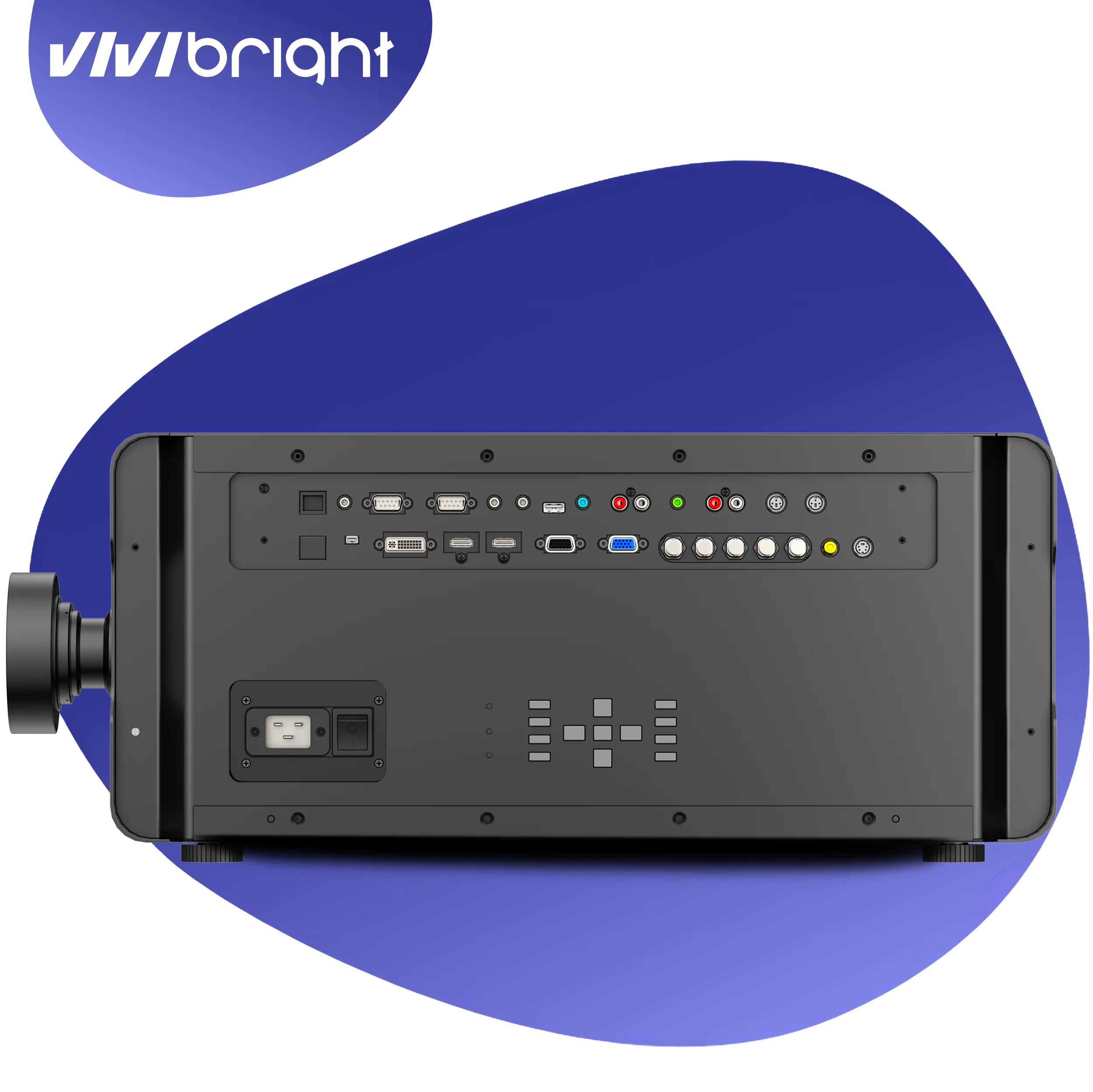 جهاز عرض جولف Vivibright KD7000 للاستخدام الداخلي المحاكاة مع عرض DLP قصير للغاية 4K وشاشة عرض غامرة