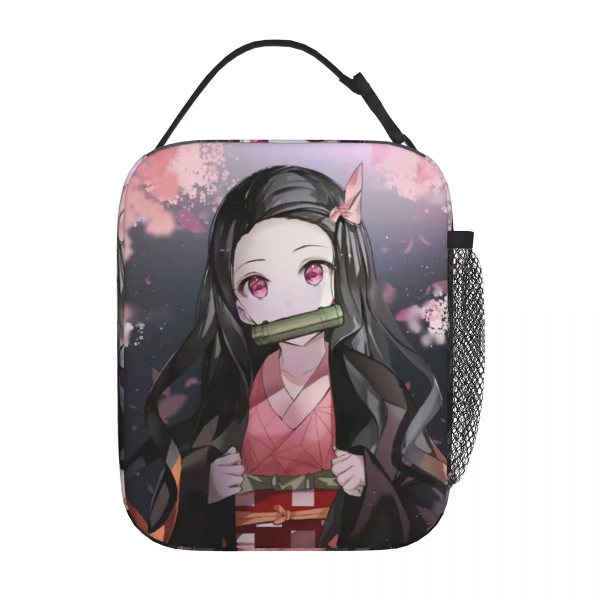 Bolsa de almuerzo aislada personalizada de Nezuko Kamado para mujer, a prueba de fugas, Demon Slayer, manga, caja térmica para almuerzo, playa, camping, viajes