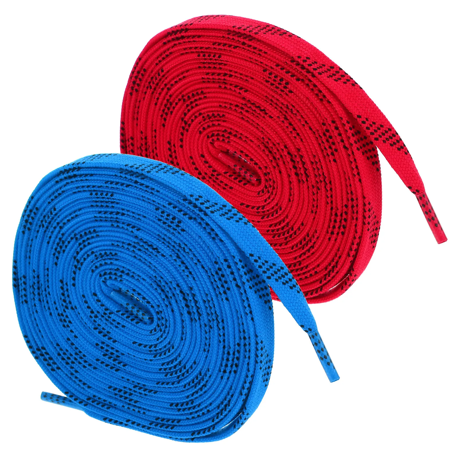 

2 пары модных плоских шнурков для хоккейных, ледовых, роликовых коньков, фигурных коньков, кроссовок и спортивной обуви