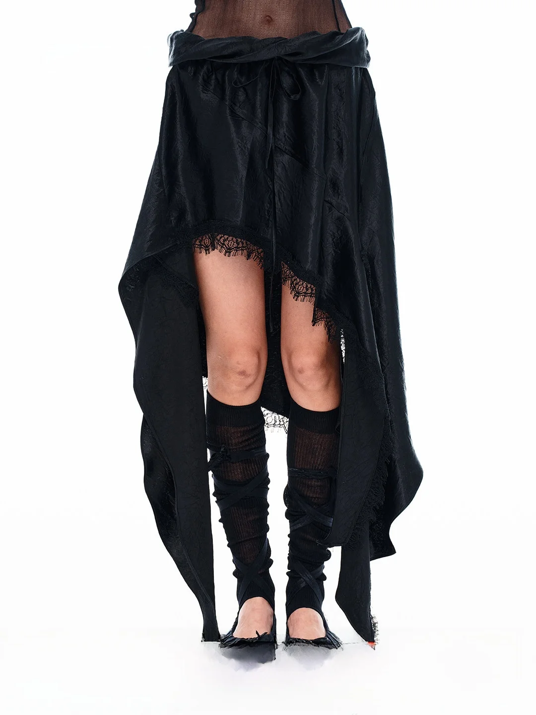 

Юбка Vin Zoo Original Bla с асимметричным кружевным декором для женщин: романтичная, комфортная, мягкая, из ацетатного волокна, с низкой посадкой