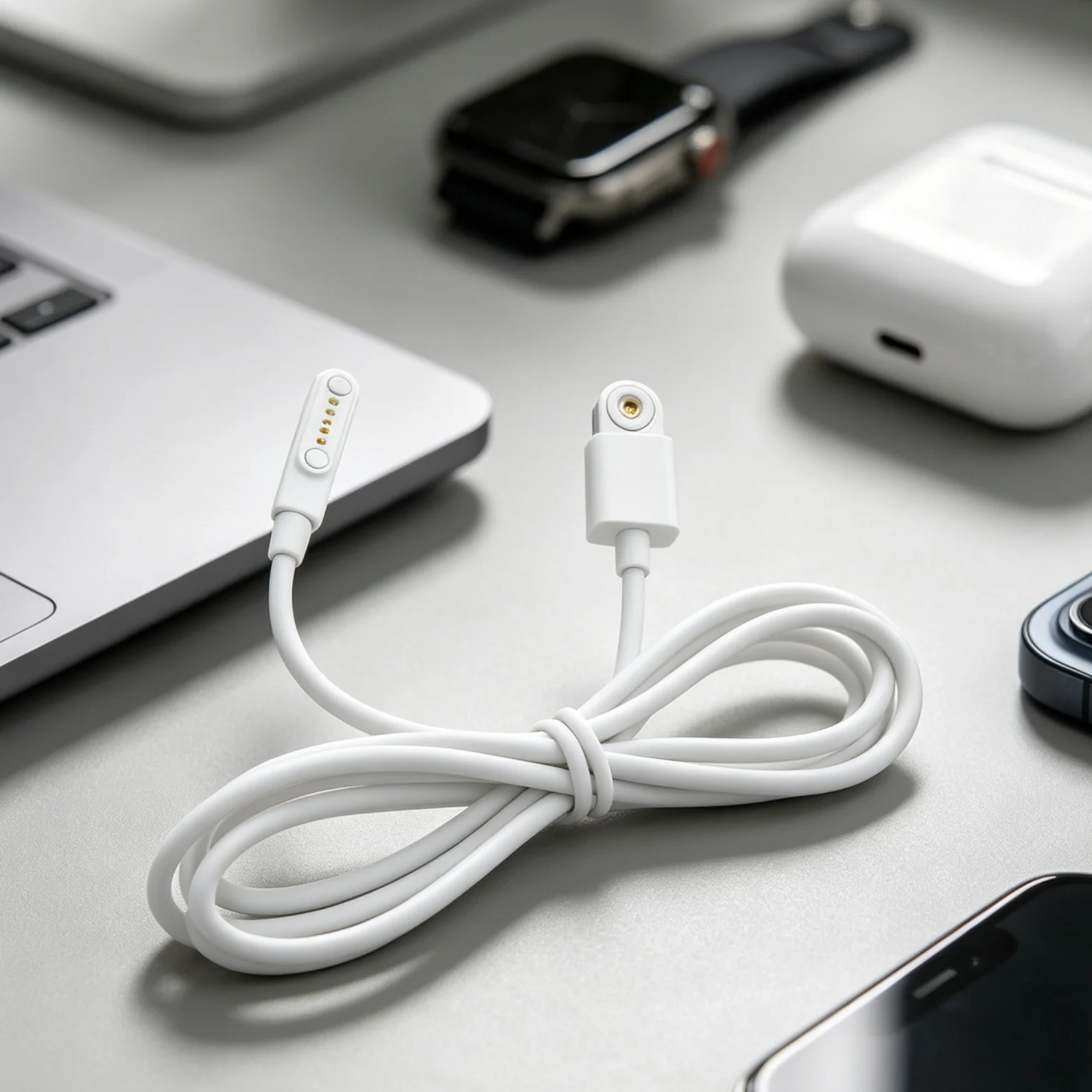 Магнитный 4-контактный USB 2.0 кабель для зарядки, запасная часть для зарядки умных часов KW88 на базе Android.