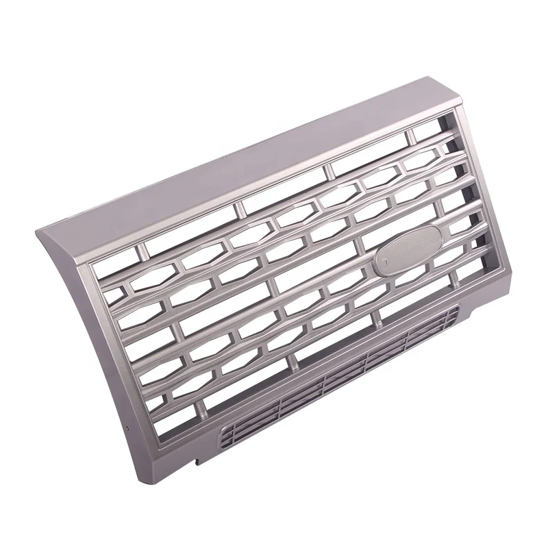 For Land Rover Defender Front Bumper Grille, ABS Plastic Silver Car Grill Pirrilla Exterior Accessories Truck Part Replacement
