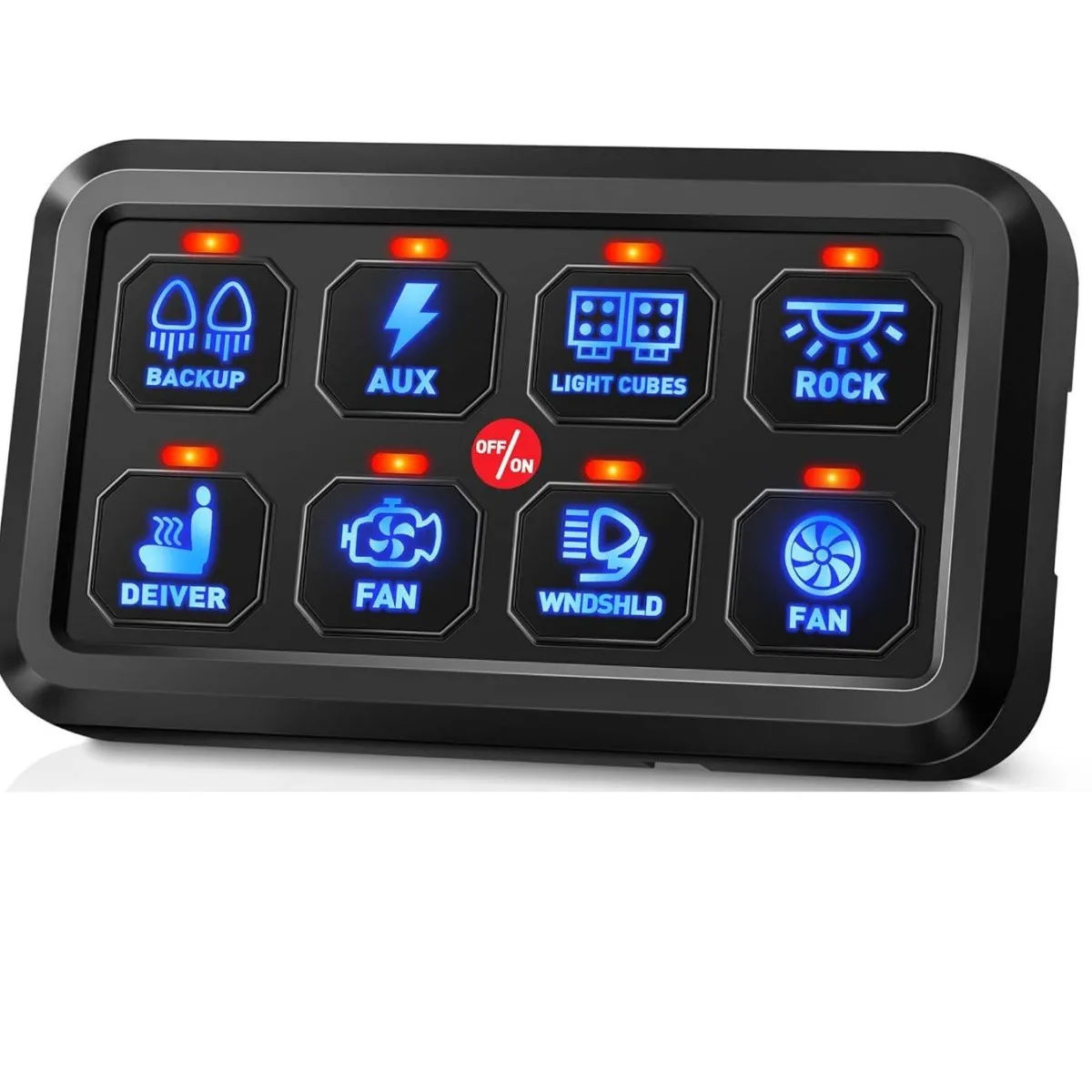 

8 Gang Switch Panel Touch Control 12V 24V OEM Factory Patents Customized For Marine Boat Truck Camper RV