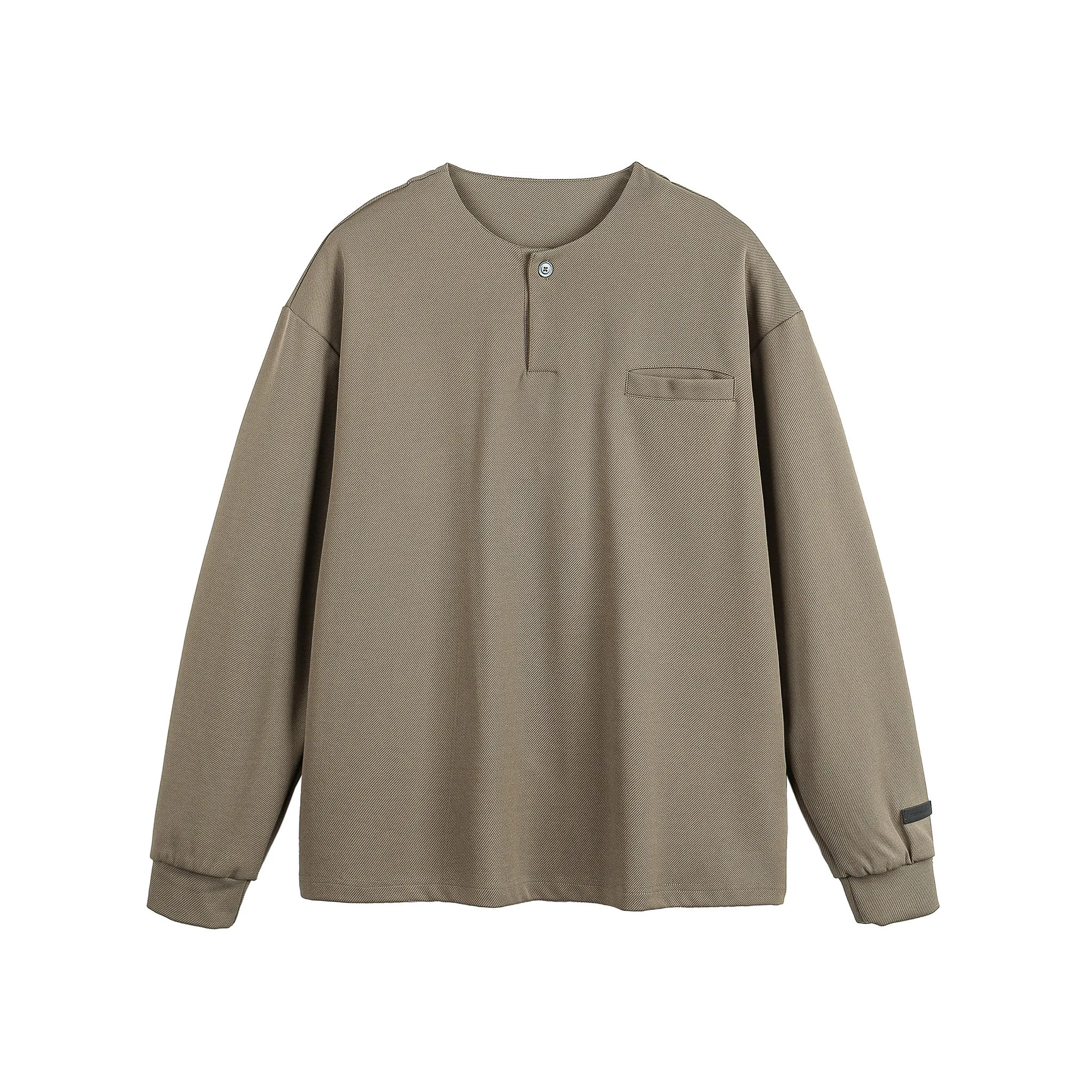 

Japanese Retro Round Neck Pullover Men's Loose Short Collarless Sweatshirts