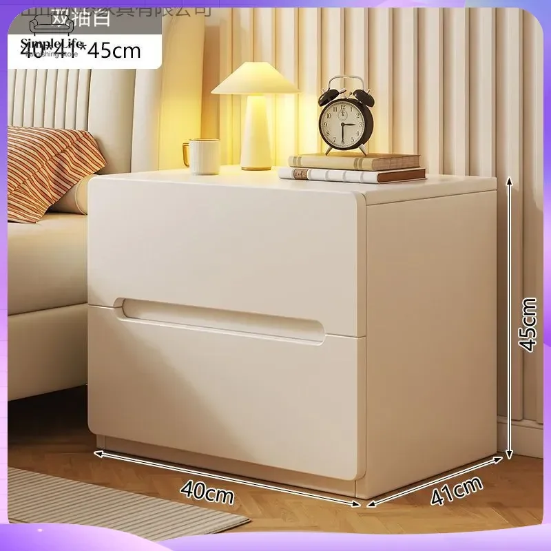 Medieval Style Bedside Table Solid Wood Nightstand for Small Apartment Bedroom Storage Cabinet with Drawer Modern Rustic
