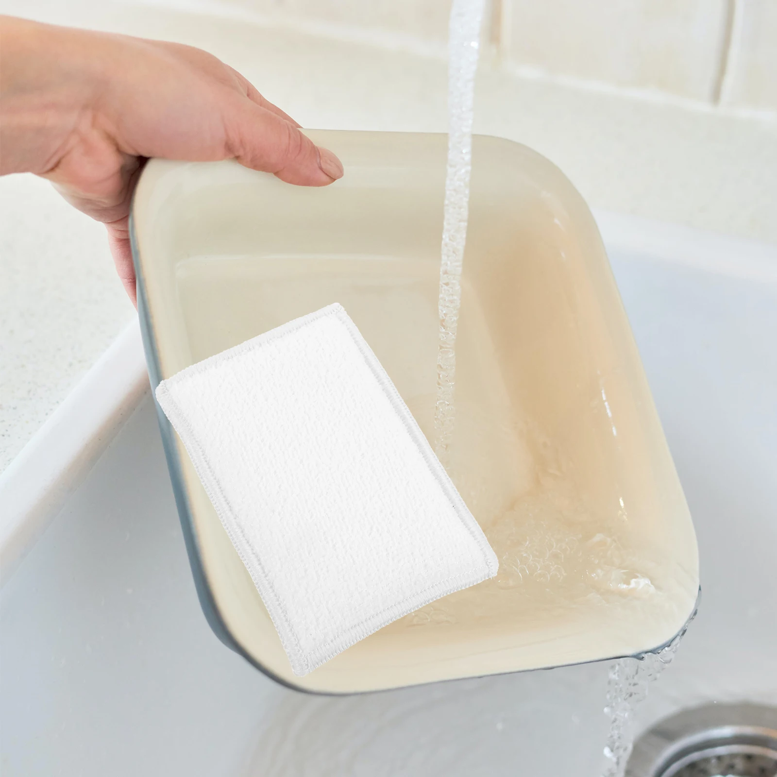 

8pcs Bamboo Dish Sponges Reusable Washable Kitchen Scrubber Pad for Cleaning Dishes Washable Dish Sponges No Smell