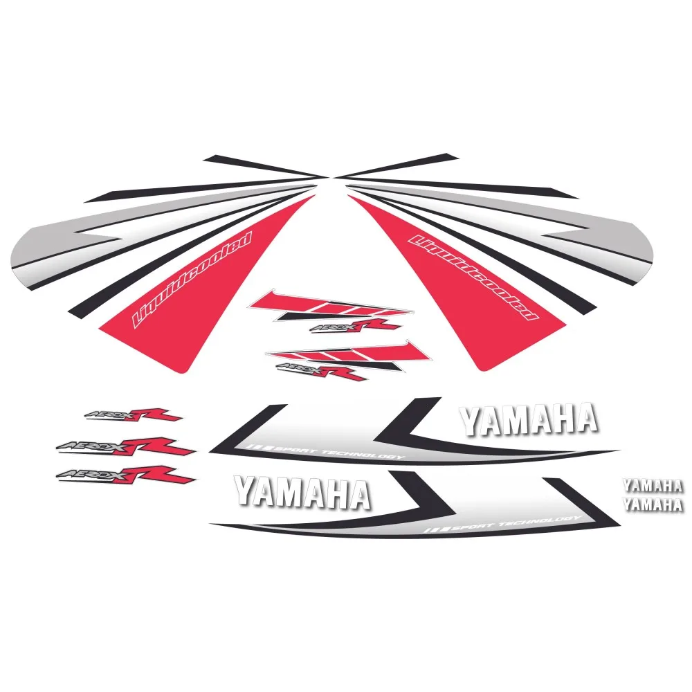 Scooter Motorbike compatible sticker kit White Yamaha Aerox 2012