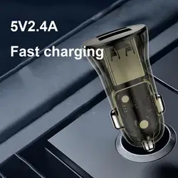 Metal 48w Car Charger Metal 48w USB-A Socket Transparent Metal Electronic Equipment Charger For Cars Trucks Rvs Suvs