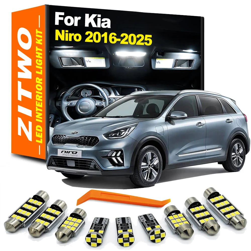 13-teiliges Auto-LED-Lampen-Set für Innenraum, Leselicht und Kennzeichenbeleuchtung für Kia Niro 2016 2017 2018 2019 2020 2021 2022 2023 2024 2025