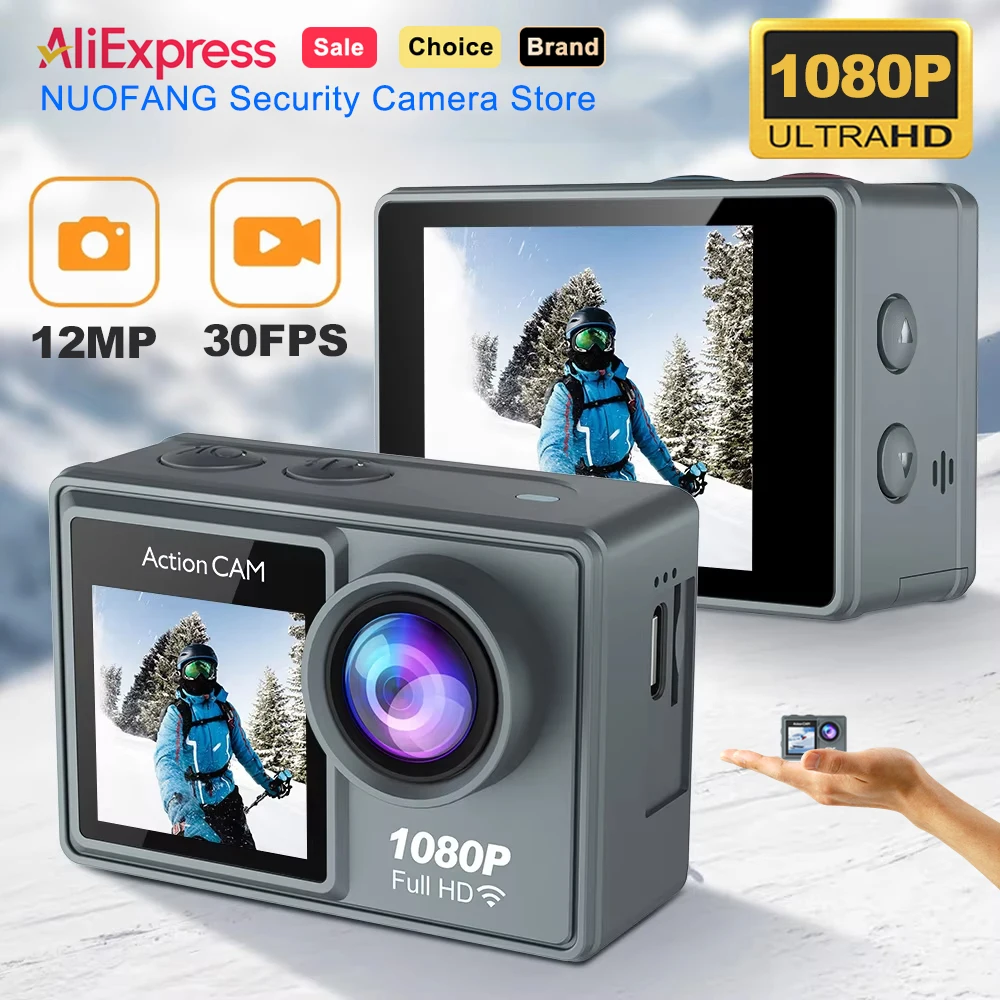 

G40 12MP Dual Screen G40 Action Camera Front Display & 1080P Full HD with WiFi 170° Wide Angle, 30M Waterproof Motion Detection