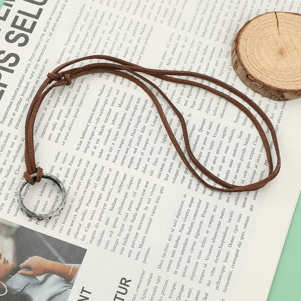 Game Anime Leder-Kettenring-Halskette mit Nathan Drake Charakter-Anhänger – Vintage-Design für Cosplay und Schmuckzubehör – Detail 5