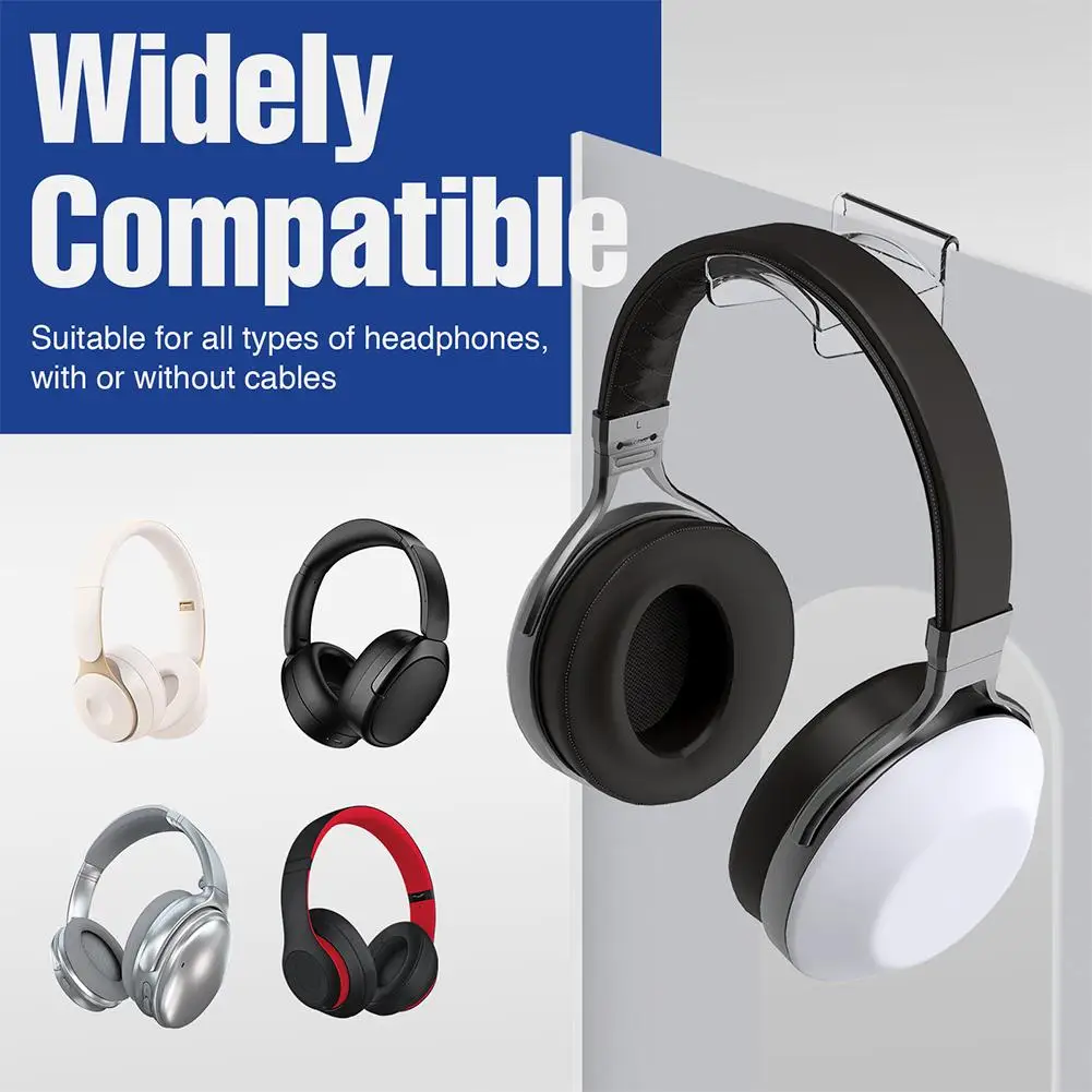 Gancho delgado para auriculares para consola de juegos PS5, accesorios montados en la pared, soporte de acabado y bandeja de almacenamiento, Q2H5