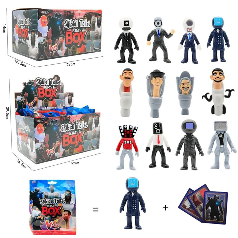 

Skibidi, фигурка для унитаза, загадочная коробка, слепая коробка, монитор, игрушки, детский подарок для фанатов, рождественская декоративная фигурка для взрослых, коллекция декоративных