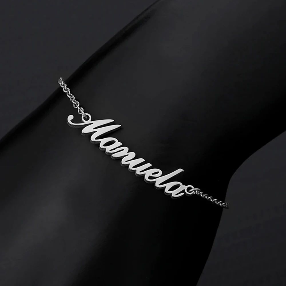 Custom Name Anklets For Women Stainless Steel Customized Ankle Bracelet On The Leg Jewelry Female Personalized Foot Chain Gift