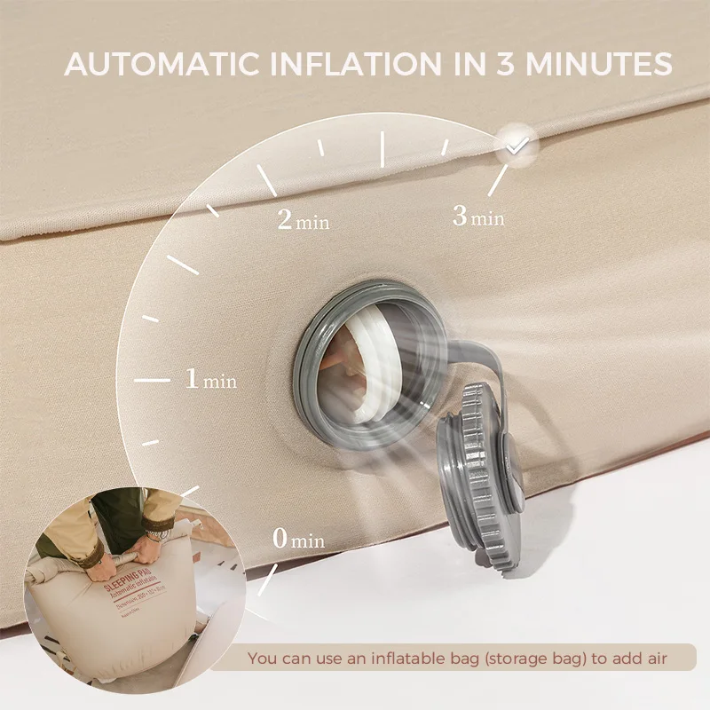 Naturehike Self Inflating Sleeping Pad Camping Mattress Foam Air Mattress Double Inflatable Camping Mat Indoor Outdoor Portable