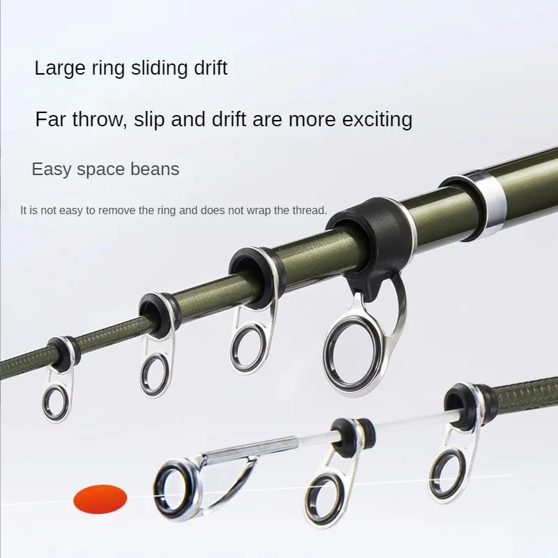 Anmanda-Rock Fishing Rod Short Section 40T High Carbon Ultra Hard Ultra Light Large Guide Ring Solid Rod Tip ABS Reel Seat