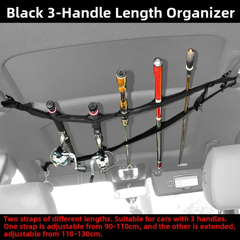 Adjustable Fishing Rod Holder for Vehicle Roof Storage Organizes 1-10 Rods No Fixed Pole Structure Easy Installation