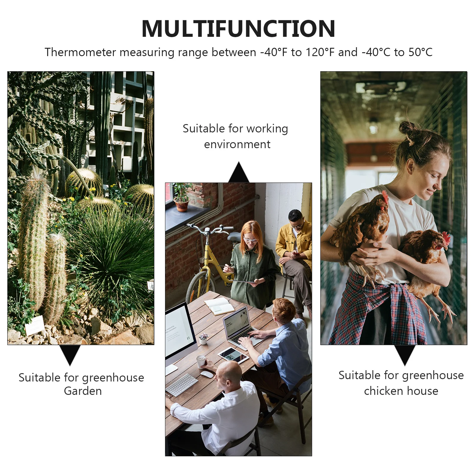 

4pcs Teaching Thermometers Plastic Panel Dual-Scale -40°F To 120° School Science Lab Nursery Home Garden Education Use