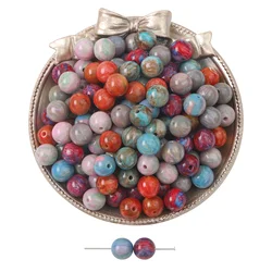 10pcs Colorful Resin Beads Starry Sky Round Bead For DIY Jewelry Necklace Bracelet Earring Handmade Making Accessories Gift 10mm