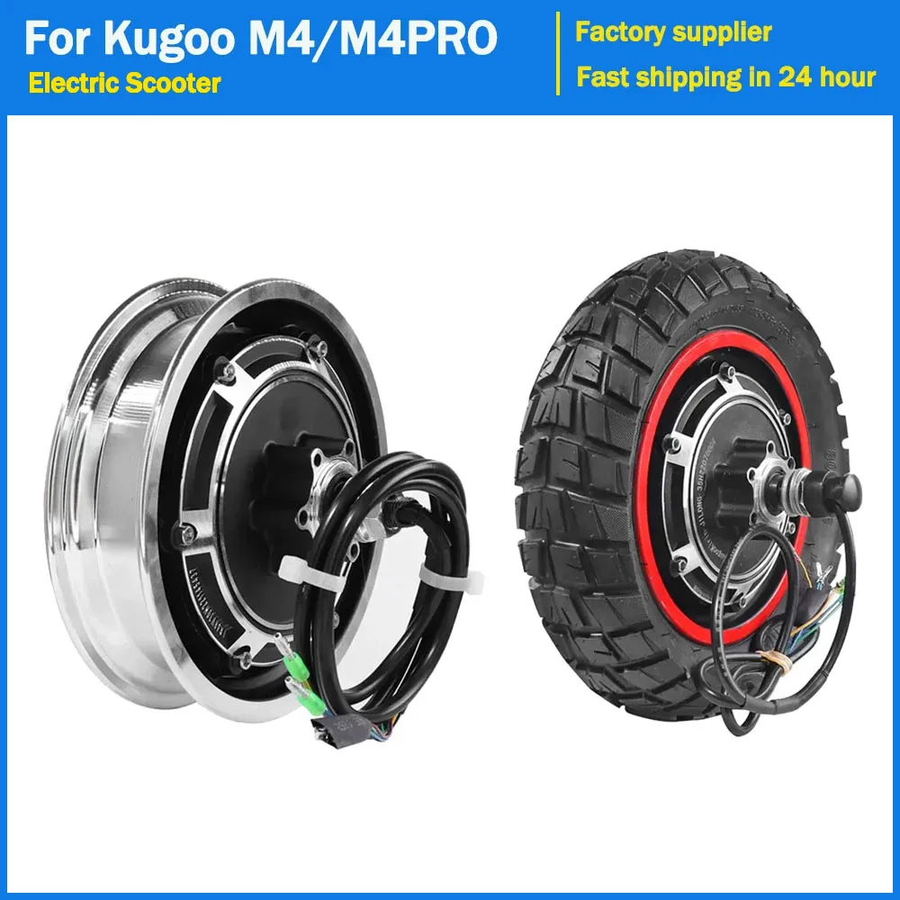 48V 500W 10 Inch High Quality Wheel Motor Brushless Hub Motor with 80/65-6 Outer Tire for Kugoo M4/M4PRO Electric Scooter Parts