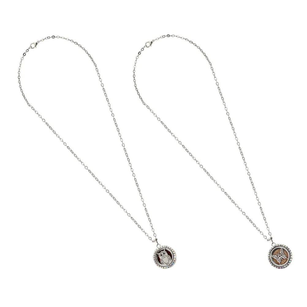 

Aromatherapy Necklace Decorative Aroma Pendant Stainless Diffuser Necklace Portable Essential Oil Necklace