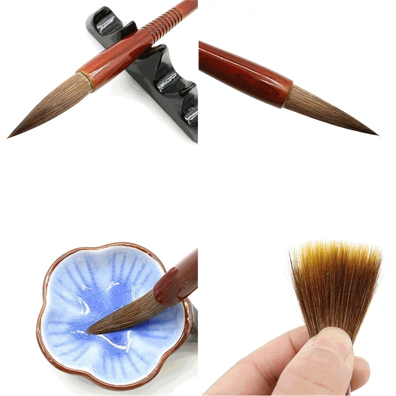 ホッパー型墨描きオオカミブラシ水彩風景画対句用