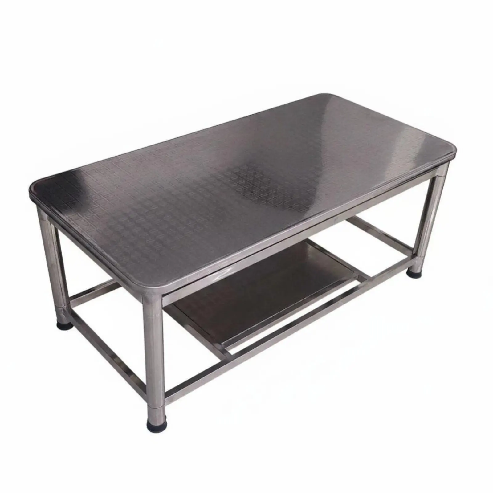 Imagen 6: Mesa baja de diseño minimalista para almacén, mesa rectangular de 2 niveles adaptable y de fácil montaje para sala de estar, espacios pequeños