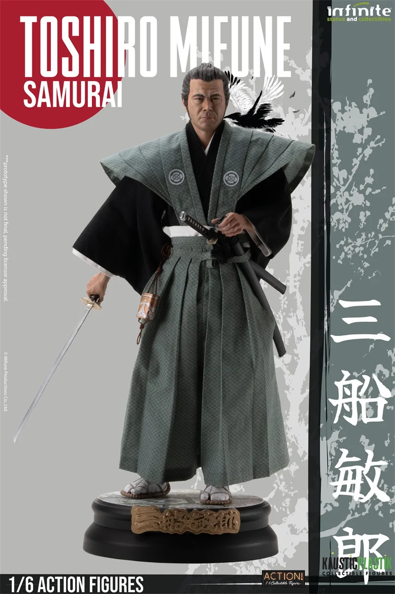 Nfinite Statue X Kaustic Plastik 1/6 Scale Toshiro Mifune Samurai/Ronin/Double Pack Full Set 12” Male Action Figure Model Toys