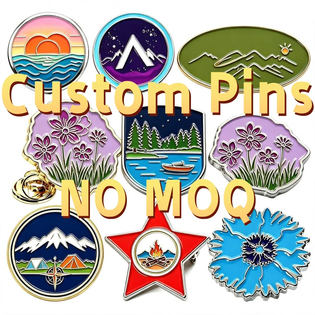 Custom Custom Logo Lapel Pins Custom Badges Personalized Metal Pins Wilderness Floral Scenery Enamel Brooch Outdoor Accessory Gift - Aliexpress Deal
