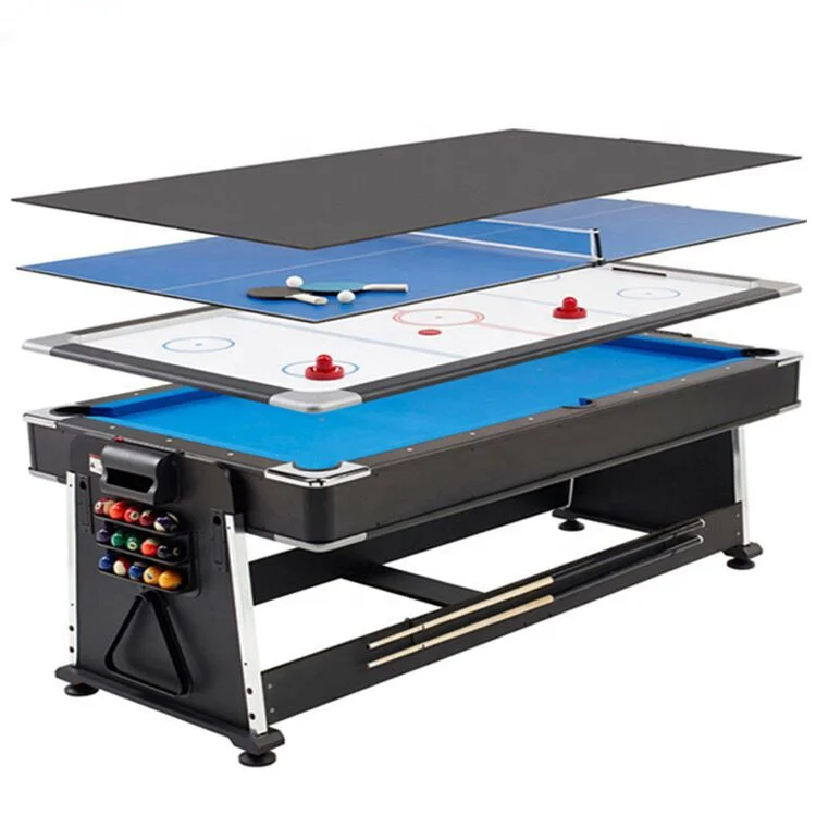 Hot Sell Multi Functions 4 in 1 Rotating Air Hockey Table Tennis Dinning Top Billiard Pool Table