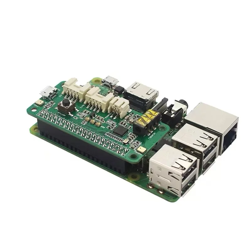 Módulo de voz Raspberry Pi ReSpeaker reconhecimento AI microfone duplo suporta Pi 2/3B +/4B
