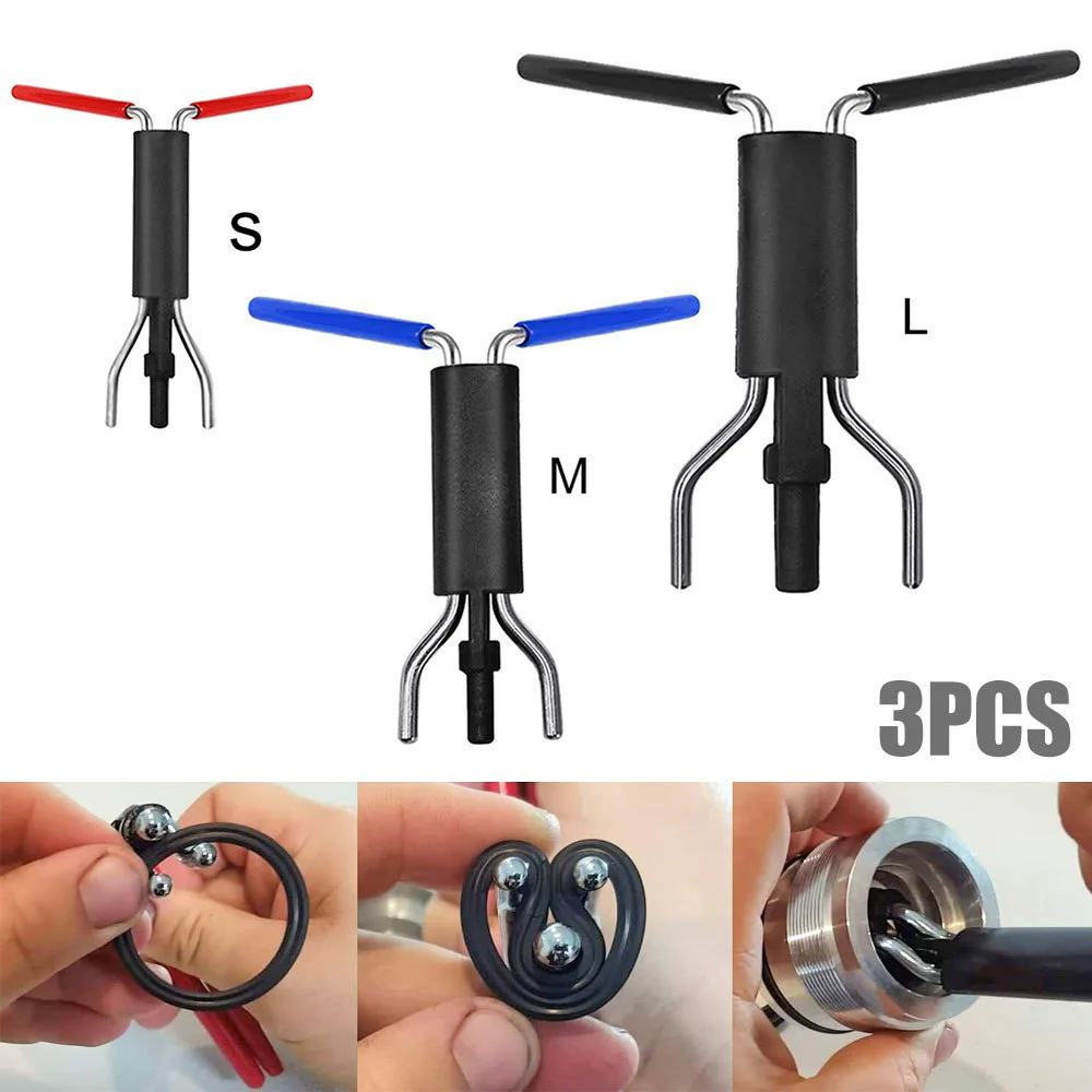 HYDRAULIC CYLINDER SEAL INSTALLATION REPAIR TOOL KIT INCLUDE 1PC SMALL SIZE OF ROD 1PC MEDIUM SIRZE OF ROD 1PC LARGE SIZE OF ROD