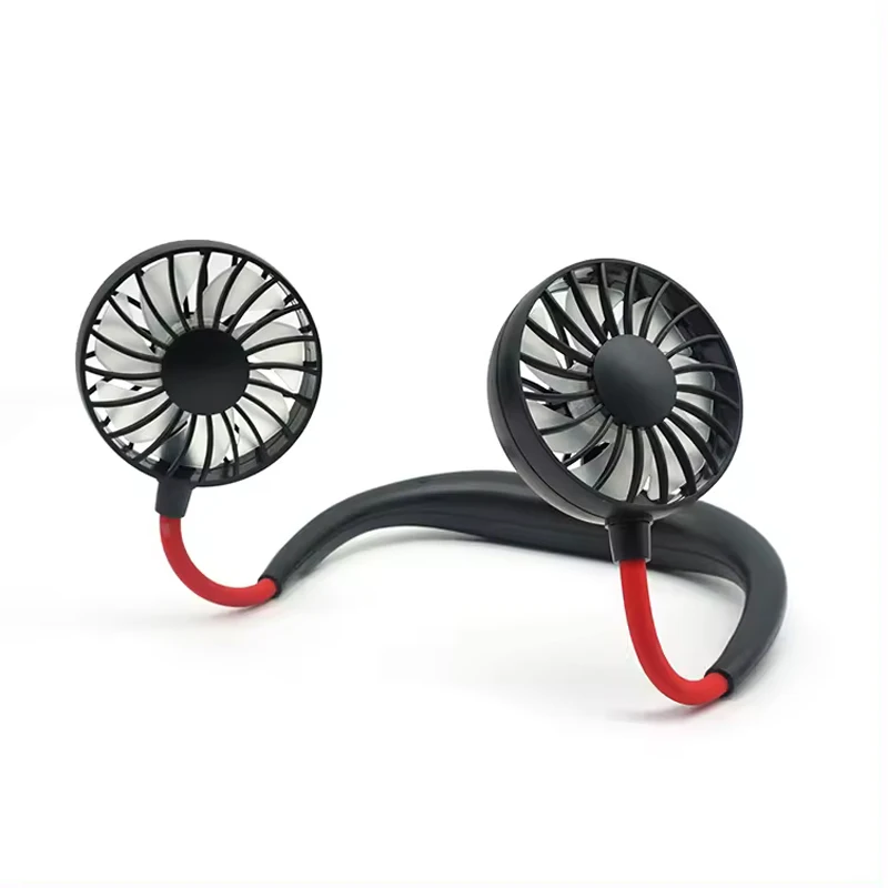 Portable Hanging Neck Fans 3-Speed Adjustable Neck Dual Fan USB Rechargeable Home OfficeOutdoor Travel