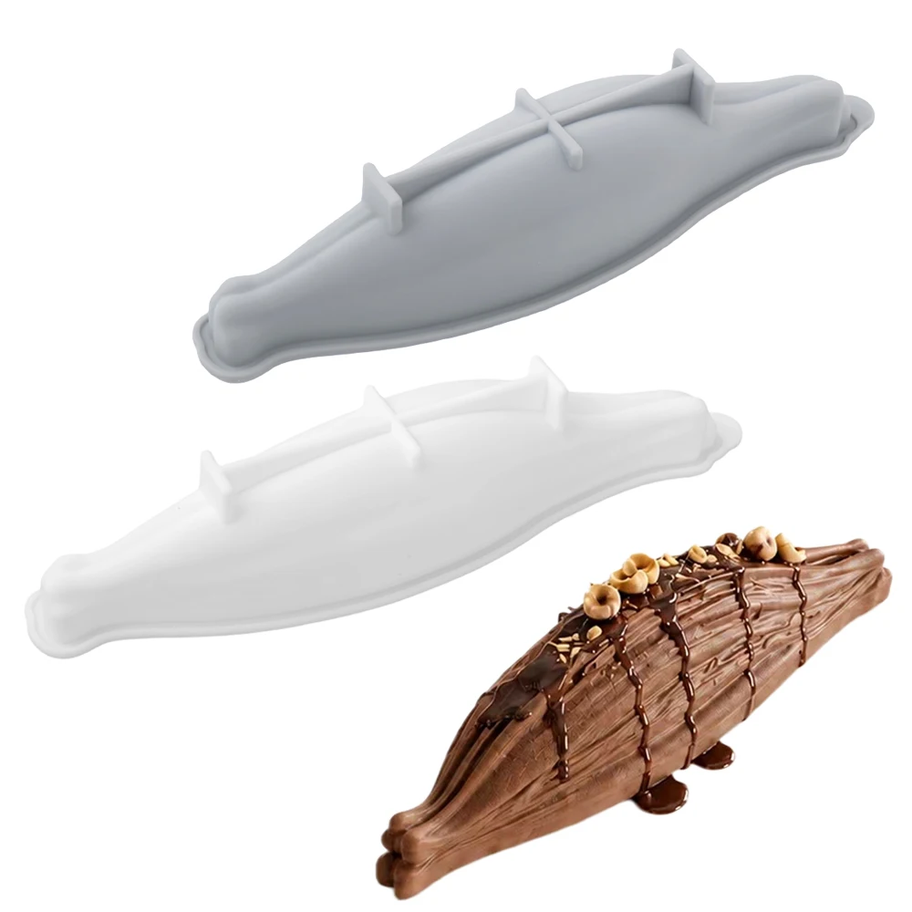 1 or 10-Cell Vanilla Pod Design Silicone Chocolate Cake Mould Food Grade Silicone Mousse Mold Dessert Tools Kitchen Bakeware
