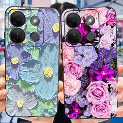 For Infinix Smart 7 HD Case Smart 7HD X6516 Cute Flower Butterfly Pattern Soft Silicon TPU Slim Phone Back Cover