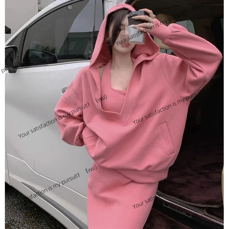 Altersreduzierung und dünner Anzug im ausländischen Stil für Damen in großen Größen, zweiteiliges Kleid mit Fleischbedeckung