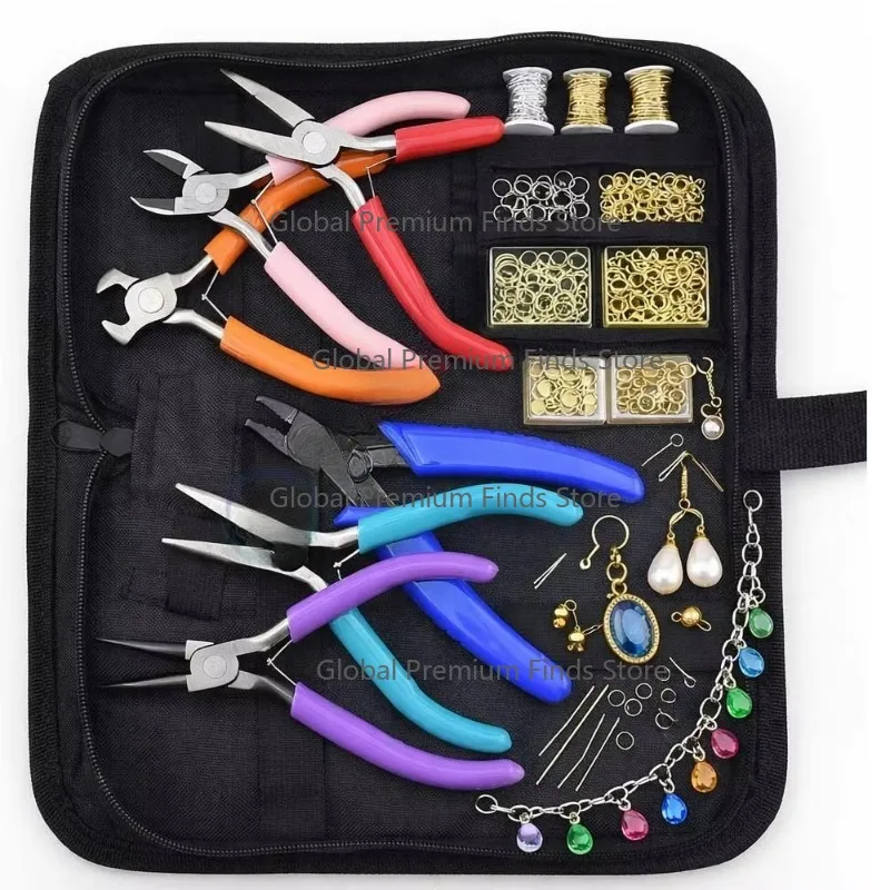 

Only pliers Precision Jewelry Making Tools Kit 6pc Set Ergonomic Pliers Cutters Jewelry Repair Beading Craft Supplies DIY