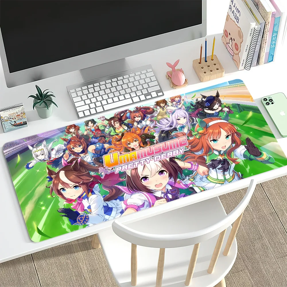 لوحة ماوس للحفلات مضادة للفرش للمنزل مخصصة مريحة للمكتب مطاطية كبيرة للمكتب ديربي حصيرة جميلة لوحة مفاتيح Musume Dash Nin PC غير قابلة للانزلاق