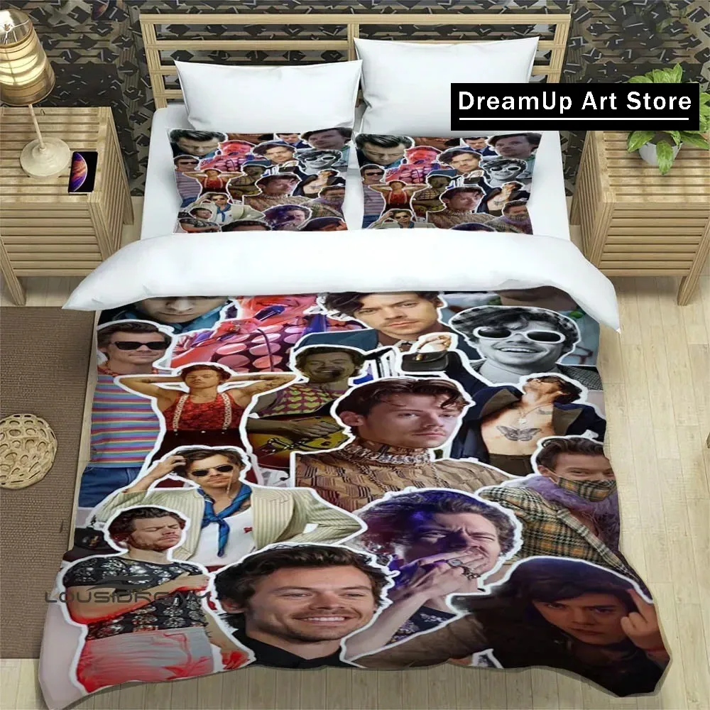 3D Print Singer H-Harry-S-Styles Bedding Set Boys Girls Twin Queen King Size Duvet Cover Pillowcase Bed boys Adult Bedroom