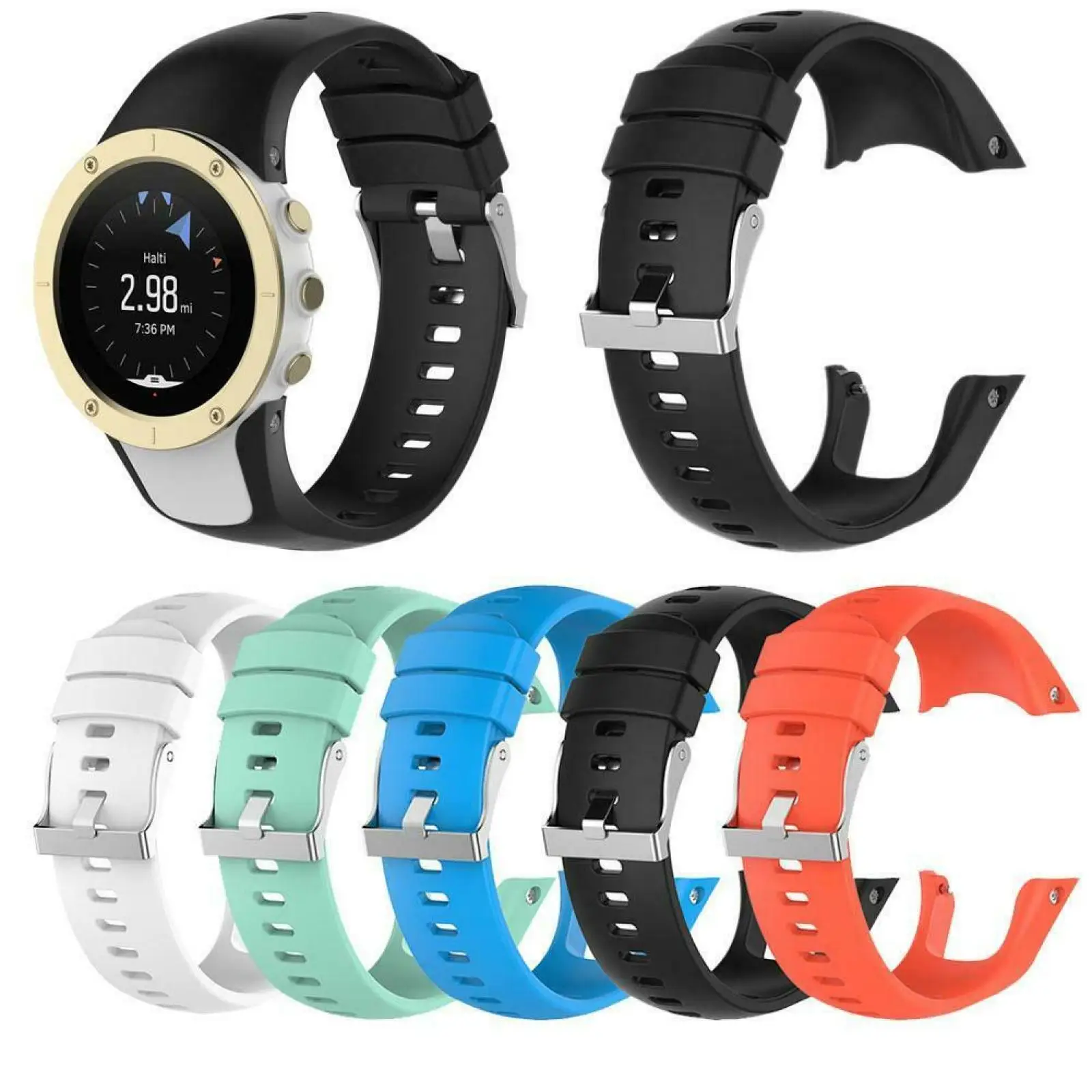 For Suunto Spartan Trainer Wrist HR Sport Replace Silicone Wristband Watch Strap Replacement Watch Accessories