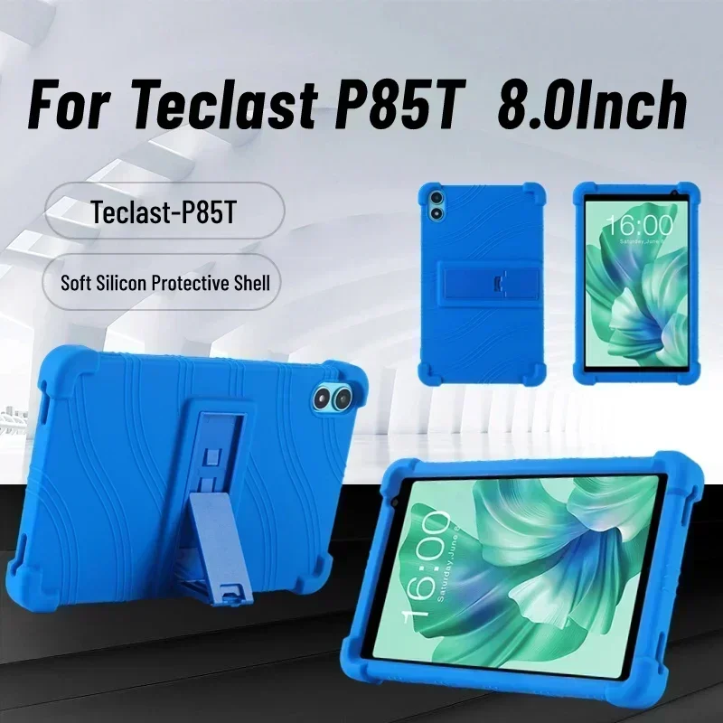 

Для Teclast P85T 8,0 дюймов чехол для планшета противоударный чехол Teclast Android 13, детский мягкий силиконовый чехол-подставка, защитный чехол