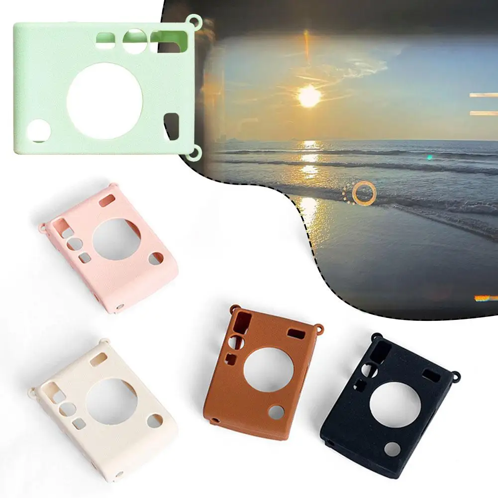 

Silicone Camera Protective Cover Case For Instax Mini EVO, Shatterproof Protection Simple Solid Color Carrying Case Accesso P2O1