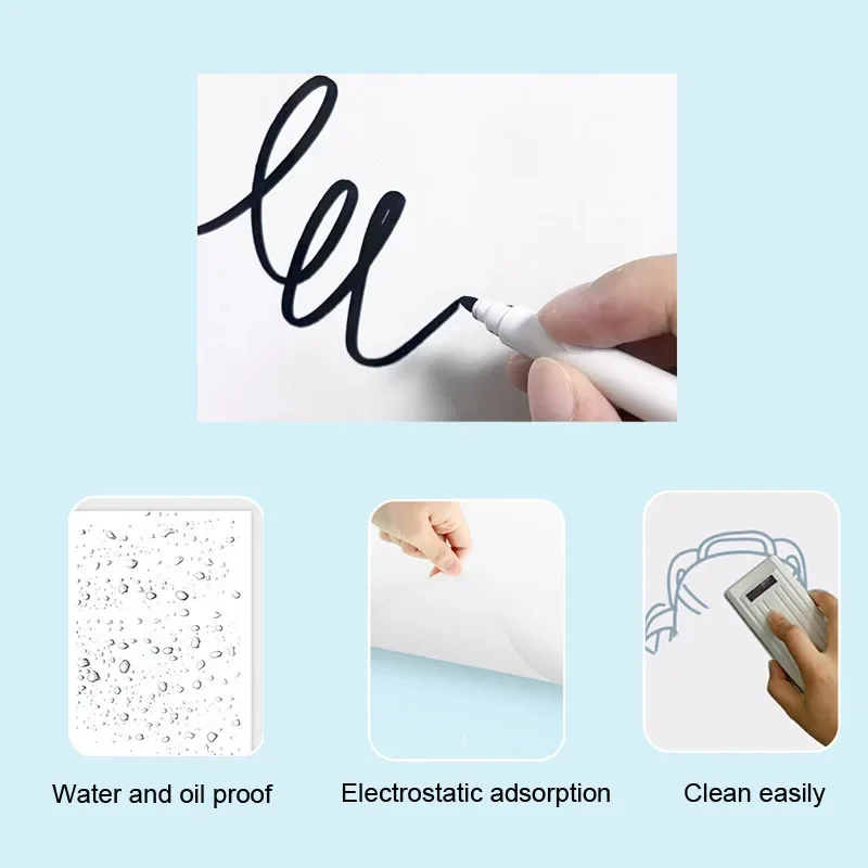 Electrostatic Whiteboard Sticker,Graffiti Wall Decor Wall Sticker,Removable Erasable Write Tablet,Removal Does Not Hurt The Wall