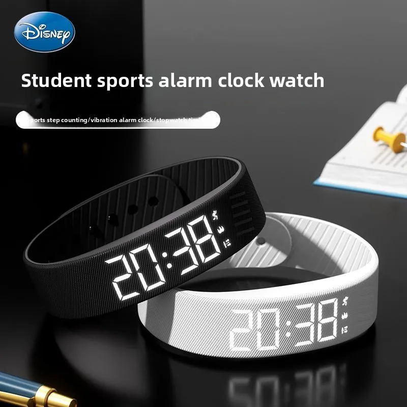 

Милые студенческие часы с героями мультфильмов Диснея, браслет-будильник, модные умные спортивные бесшумные вибрационные водонепроницаемые электронные часы