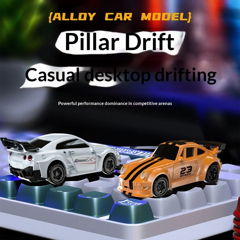Nuevo 1:64 Mini RC Drift Car gradiente púrpura escala 4WD Control remoto profesional de alta velocidad coche de carreras juguetes para niños modelo de escritorio
