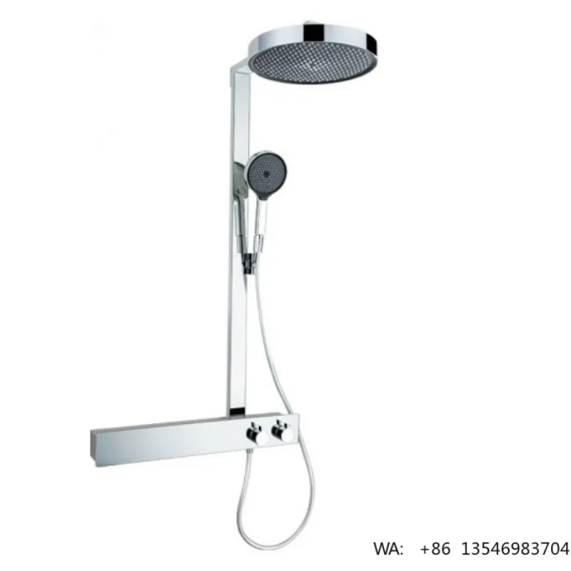 Contemporary Modern Chrome Finish Single Ceramic Valve Shower Suite Soft Rain Spray Pattern Modern Panels Shower Head for