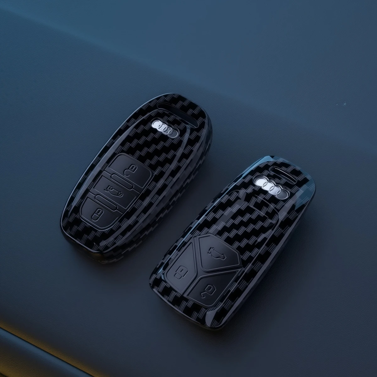 

Защитный чехол для автомобильного ключа, подходит для Audi A4L, защитный чехол для ключа A6, чехол с узором из углеродного волокна, защита от падения A5/Q5/Q8/Q7/A3, чехол S3Tt, защитный чехол